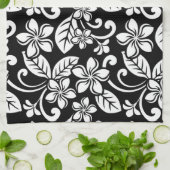 INSELPLUMERIE (SCHWARZ) GESCHIRRTUCH (Gefaltet)