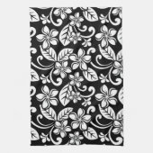 INSELPLUMERIE (SCHWARZ) GESCHIRRTUCH (Vertikal)