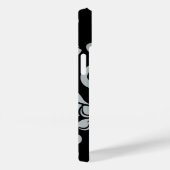 INSELPLUMERIE (SCHWARZ/GRAU) Case-Mate iPhone HÜLLE (Rückseite / Rechts)