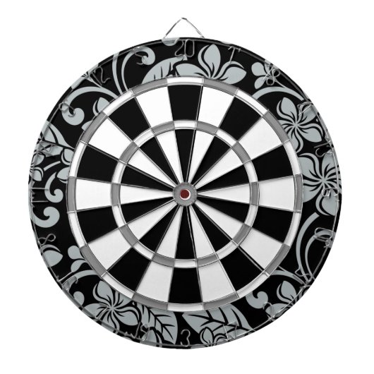 INSELPLUMERIE (SCHWARZ/GRAU) DARTSCHEIBE (vorne)