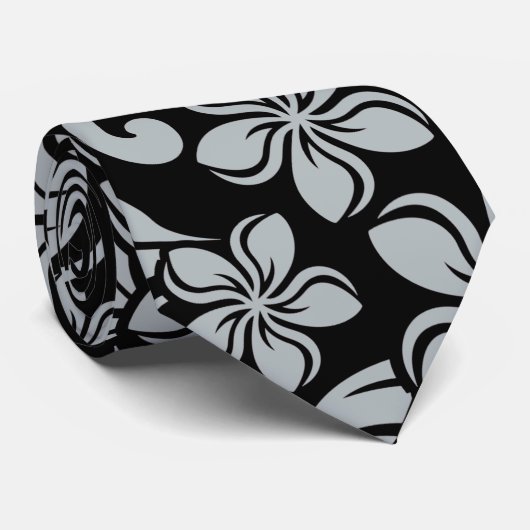 INSELPLUMERIE (SCHWARZ/GRAU) KRAWATTE (Gerollt)