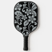 INSELPLUMERIE (SCHWARZ/GRAU) PICKLEBALL SCHLÄGER (Rückseite)
