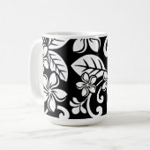 INSELPLUMERIE (SCHWARZ) KAFFEETASSE (Vorderseite Links)