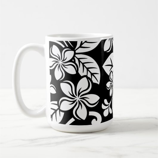 INSELPLUMERIE (SCHWARZ) KAFFEETASSE (Links)