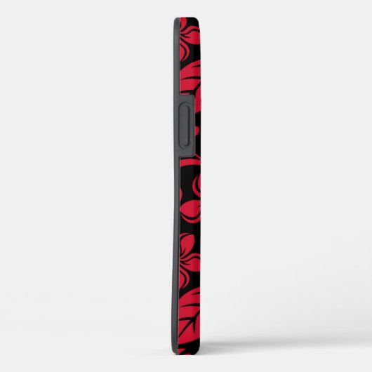 INSELPLUMERIE (SCHWARZ/ROT) Case-Mate iPhone HÜLLE (Rückseite / Rechts)