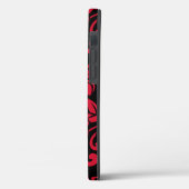 INSELPLUMERIE (SCHWARZ/ROT) Case-Mate iPhone HÜLLE (Rückseite / Links)