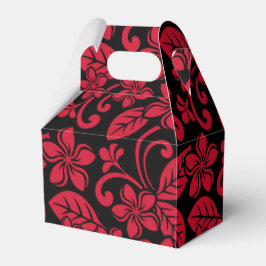 INSELPLUMERIE (SCHWARZ/ROT) GESCHENKSCHACHTEL
