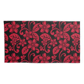 INSELPLUMERIE (SCHWARZ/ROT) KISSENBEZUG (Rückseite-Rechts)