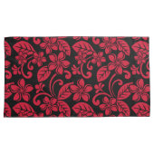 INSELPLUMERIE (SCHWARZ/ROT) KISSENBEZUG (Vorderseite-Rechts)