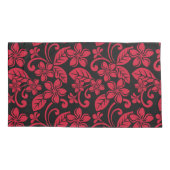 INSELPLUMERIE (SCHWARZ/ROT) KISSENBEZUG (Rückseite-Links)