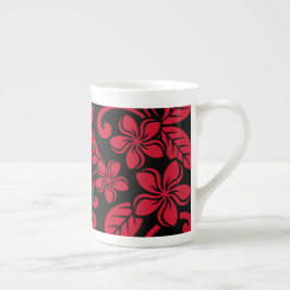 INSELPLUMERIE (SCHWARZ/ROT) KNOCHENCHINA TASSE