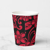 INSELPLUMERIE (SCHWARZ/ROT) PAPPBECHER (Rechts)