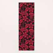 INSELPLUMERIE (SCHWARZ/ROT) YOGAMATTE (Vorderseite)