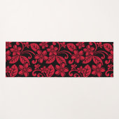 INSELPLUMERIE (SCHWARZ/ROT) YOGAMATTE (Vorderseite (Horizontal))