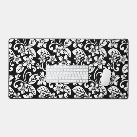 INSELPLUMERIE (SCHWARZ) SCHREIBTISCHUNTERLAGE (Tastatur & Maus)