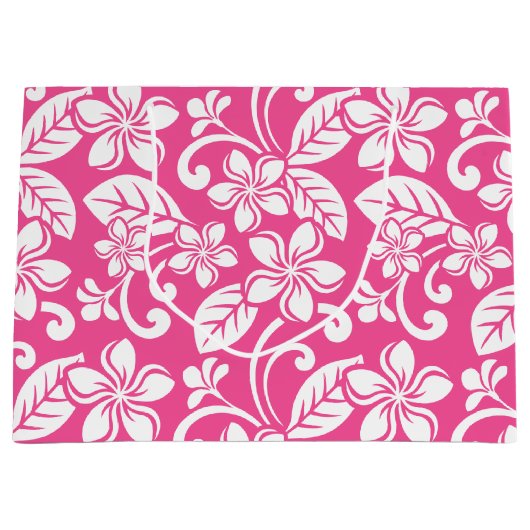 INSELPLUMERIE (WATERMELONPINK) GROßE GESCHENKTÜTE (Vorderseite)