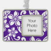 INSELPLUMERIEN (LILA) Rahmen-Ornament SILBER (Vorderseite)