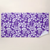 INSELPLUMERIEN (LILA) STRANDTUCH (Vorderseite)