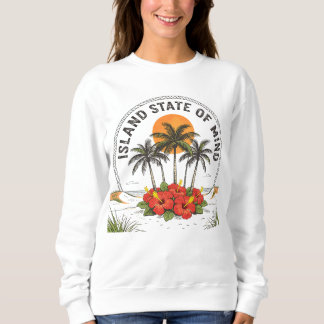 Inselschönheit Vintage Tropischer Hibiskus Sweatshirt