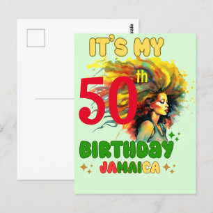 Inselschwingungen Jamaika Geburtstags-Girls-Gruppe Postkarte