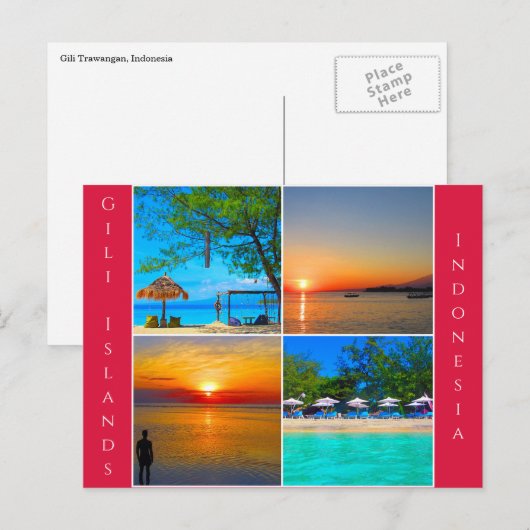 Inselszenen Postkarte (Vorne/Hinten)