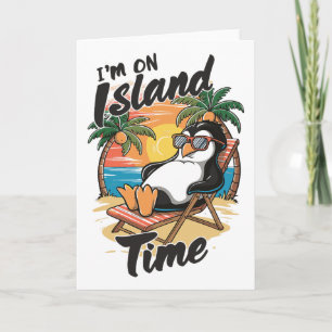 Inseltraum Tropical Travel Relax Zeit Pinguin Karte