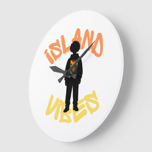 Inselvibes Große Wanduhr (Winkel)