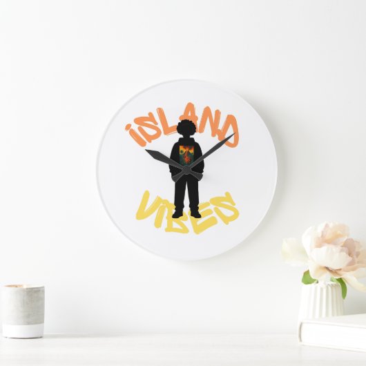 Inselvibes Große Wanduhr (Zuhause)