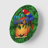 Inselzeit in Hänmock Runde Wanduhr (Winkel)