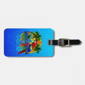 Inselzeit Sonnenuntergang Gepäckanhänger (Vorderseite horizontal)