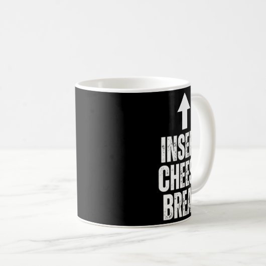 Insert Cheesy Bread Funny Food Lover Zza Bread Hum Kaffeetasse (VorderseiteRechts)