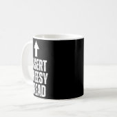 Insert Cheesy Bread Funny Food Lover Zza Bread Hum Kaffeetasse (Vorderseite Links)