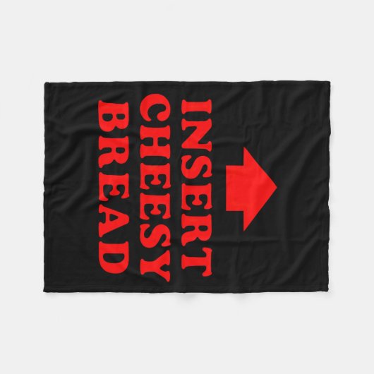 Insert Cheesy Bread Viral Fleecedecke (Vorderseite (Horizontal))