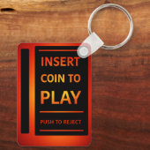 Insert Coin to Play Retro Arcade Keychain | Gamer  Schlüsselanhänger (Rückseite)