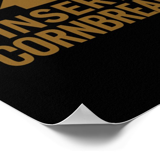 Insert Cornbread Funny Thanksgiving Pointing Arrow Poster (Ecke)