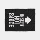 Insert Hot Sauce Halloween Pointing Arrow To Mouth Fleecedecke (Vorderseite (Horizontal))