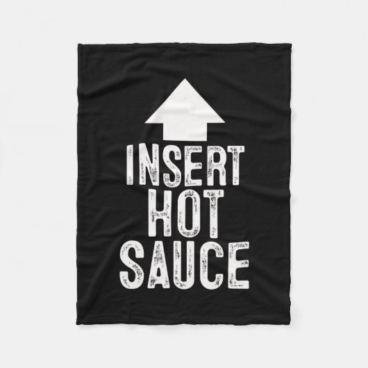 Insert Hot Sauce Halloween Pointing Arrow To Mouth Fleecedecke (Vorderseite)