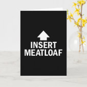 Insert Meatloaf Funny Thanksgiving Pointing Arrow  Karte (Gelbe Blume)