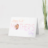 Inset Foto Ombre Typografy First Mütter Day Karte (Vorderseite)