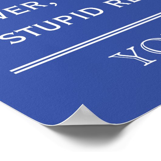 Insgesamt anpassbares New Year's Resolution Poster (Ecke)