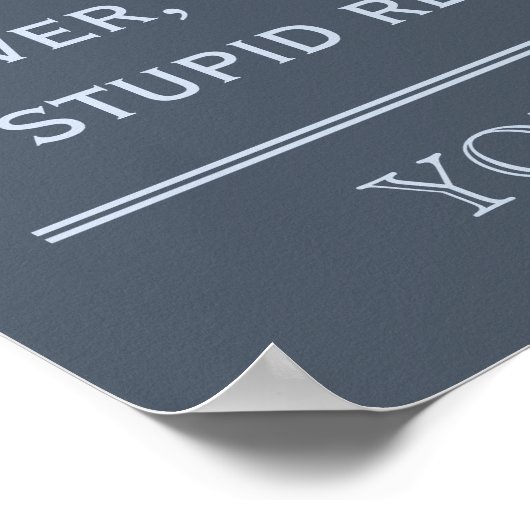 Insgesamt anpassbares New Year's Resolution Poster (Ecke)