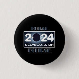 Insgesamt Eclipse Cleveland Ohio 2024 Totalweg Button