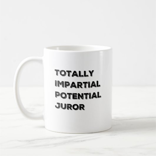 INSGESAMT POTENZIELLER JUROR-T - Shirt Kaffeetasse (Links)