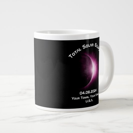 INSGESAMT SOLAR ECLIPSE 2024 Reise Jumbo-Tasse (Vorderseite Rechts)