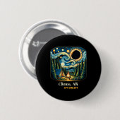 Insgesamt Solar Eclipse Clinton Arkansas 1 Button (Vorne & Hinten)