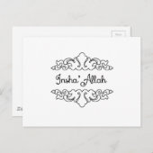 Insha'Allah Postkarte (Vorne/Hinten)