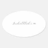 Inshallah x Unendlichkeit Ovaler Aufkleber (Vorderseite)