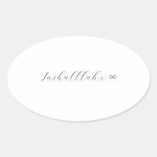 Inshallah x Unendlichkeit Ovaler Aufkleber
