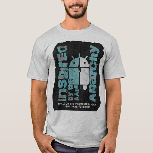 Inside My Head Android Street Art Tech Grafikdesig T-Shirt (Vorderseite)