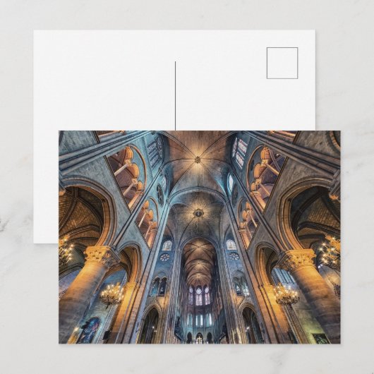 Inside Notre-Dame Postkarte (Vorne/Hinten)